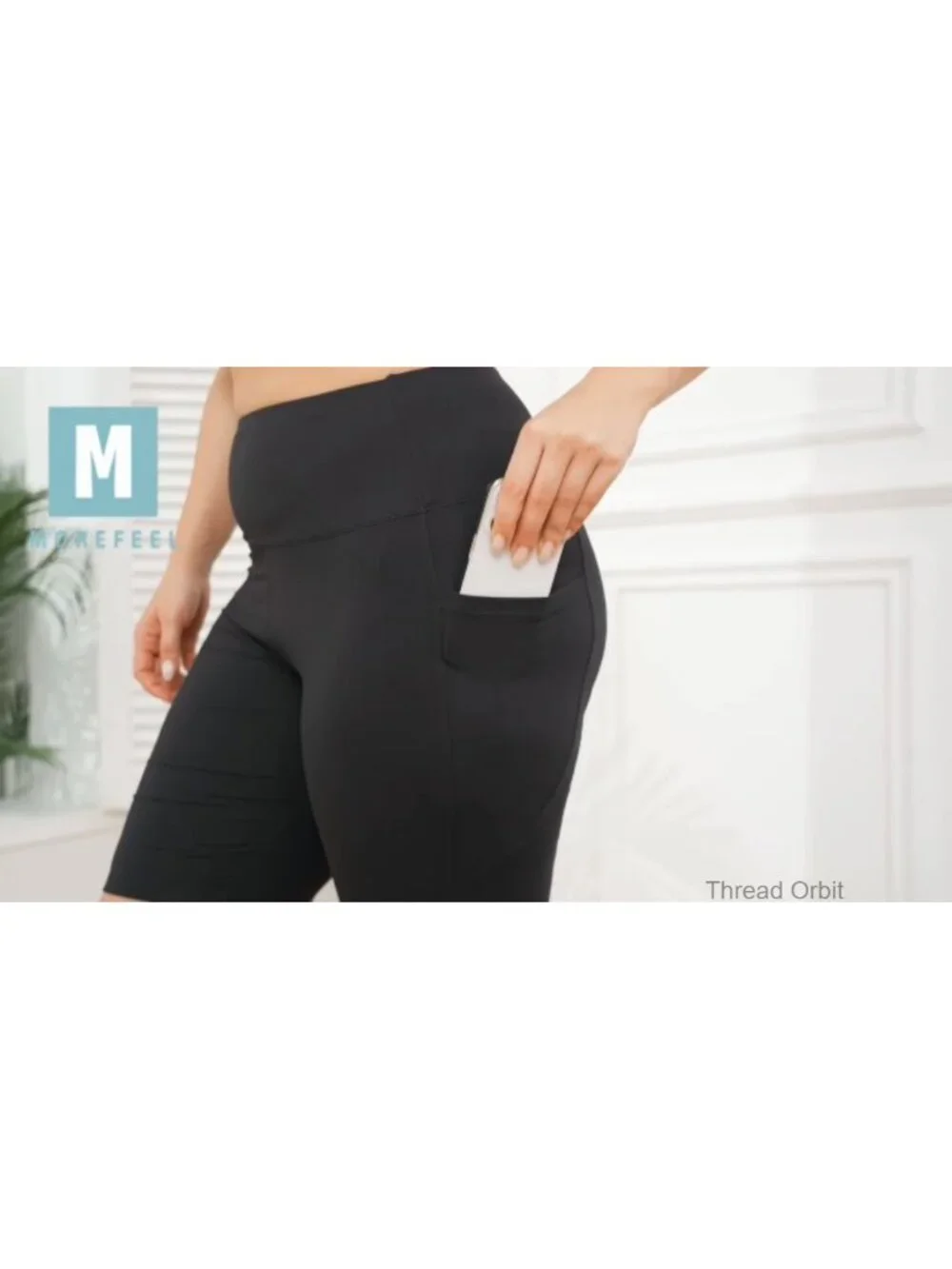 Plus Size High Waisted Biker Shorts with Pockets for Women, Tummy Control,